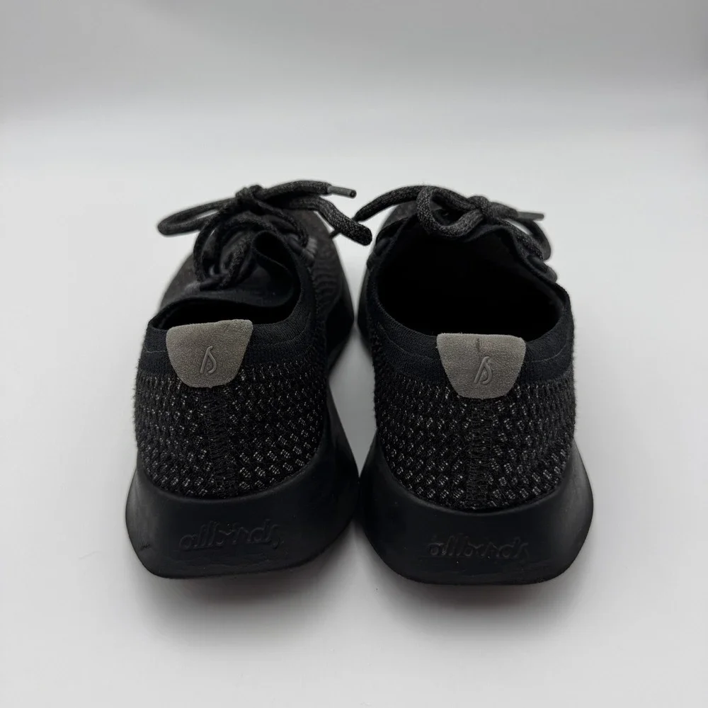Allbirds Tree Dashers Womens 7.5 Black Grey Knit Running Shoes Walking Sneakers
